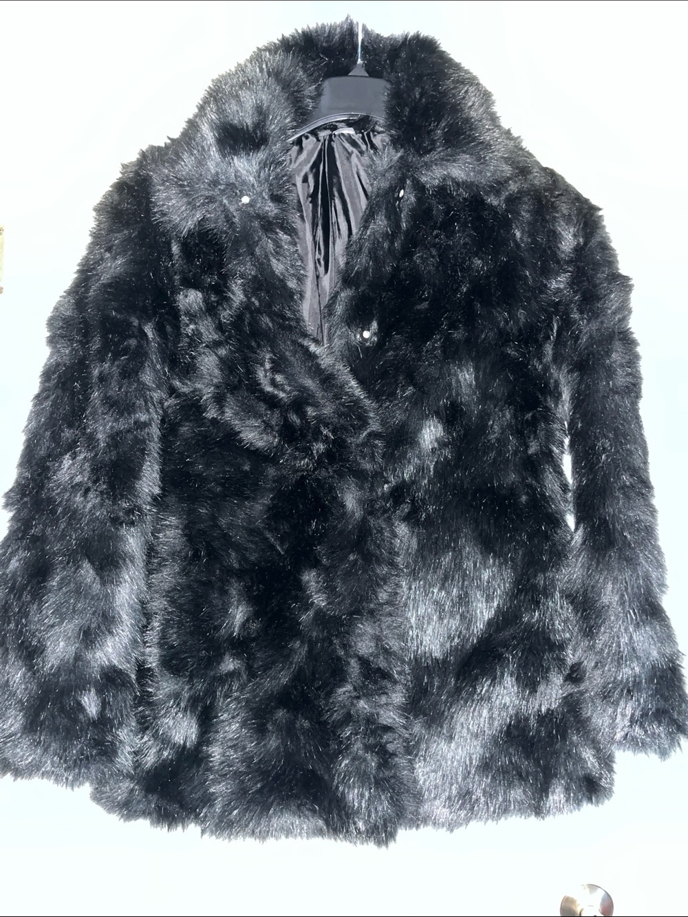 FAUX FUR black coat